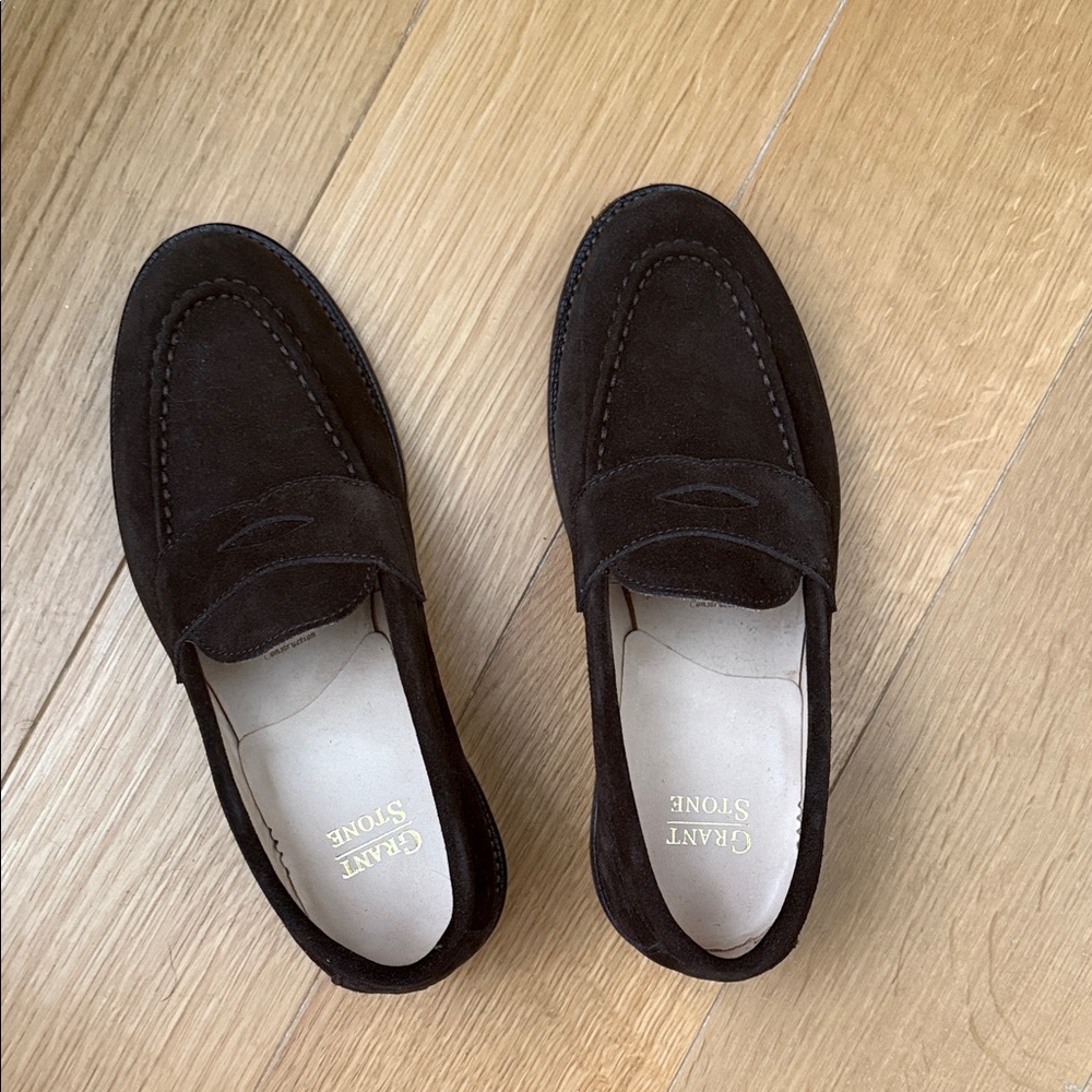 Grant Stone Brown Suede Loafers